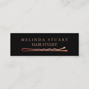 Moderne Minimalistische Chic Elegante Haarstylisti Mini Visitenkarte