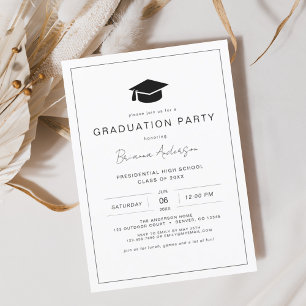 Moderne Minimalistische Chic Graduation Party Einladung