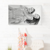 Moderne Minimalistische Chic Hochzeit Vielen Dank Banner (Insitu)