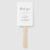 Moderne Minimalistische Chic Hochzeit Vielen Dank Fächer (Rückseite)