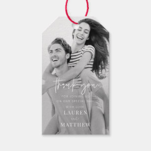 Moderne Minimalistische Chic Hochzeit Vielen Dank Geschenkanhänger