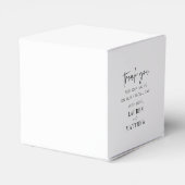 Moderne Minimalistische Chic Hochzeit Vielen Dank Geschenkschachtel (Rückseite)