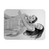 Moderne Minimalistische Chic Hochzeit Vielen Dank Magnet (Horizontal)