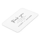 Moderne Minimalistische Chic Hochzeit Vielen Dank Magnet (Linke Seite)