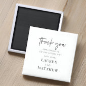 Moderne Minimalistische Chic Hochzeit Vielen Dank Magnet