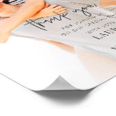 Moderne Minimalistische Chic Hochzeit Vielen Dank Poster (Ecke)