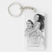 Moderne Minimalistische Chic Hochzeit Vielen Dank Schlüsselanhänger (Vorderseite)