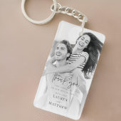 Moderne Minimalistische Chic Hochzeit Vielen Dank Schlüsselanhänger