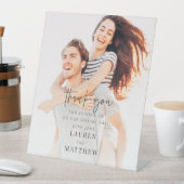 Moderne Minimalistische Chic Hochzeit Vielen Dank Sockelschild (In Situ)