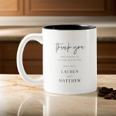 Moderne Minimalistische Chic Hochzeit Vielen Dank Zweifarbige Tasse