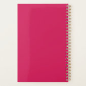 Moderne Minimalistische Chic Red Bold Typografie Planer (Rückseite)
