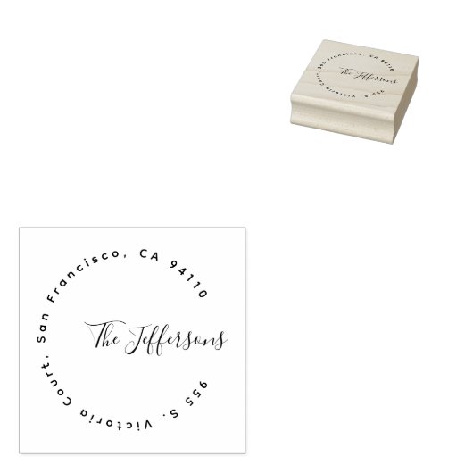 Moderne minimalistische Chic-Rücksendeadresse Gummistempel (Stempel)