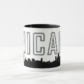 Moderne Minimalistische Chicagoer Tasse mit City's (Zentrum)
