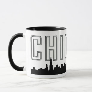 Moderne Minimalistische Chicagoer Tasse mit City's