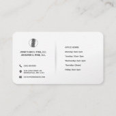 Moderne Minimalistische Chiropraktikerkarten Visitenkarte (Rückseite)