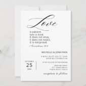 Moderne Minimalistische Christliche Bibelverse Hoc Einladung (Vorderseite)