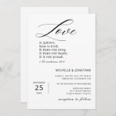 Moderne Minimalistische Christliche Bibelverse Hoc Einladung (Vorne/Hinten)