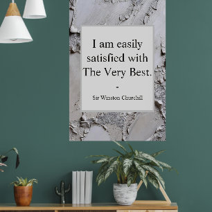 Moderne minimalistische Churchill-Zitat-Bürowand  Poster