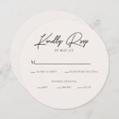 Moderne Minimalistische Circle UAWG-Abschlusskarte Einladung (Vorne/Hinten)