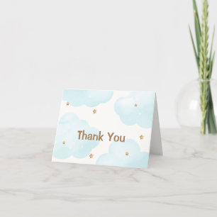 Moderne Minimalistische Cloud Nine Stars Kinderdus Dankeskarte