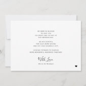 Moderne minimalistische Collage-Hochzeit mit mehre Dankeskarte (Rückseite)