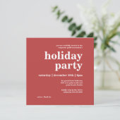 Moderne Minimalistische Corporate Holiday Party Einladung (Stehend Vorderseite)