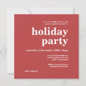 Moderne Minimalistische Corporate Holiday Party Einladung (Vorderseite)
