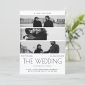 Moderne minimalistische Cover Poster Foto Hochzeit Einladung (Stehend Vorderseite)