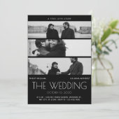 Moderne minimalistische Cover Poster Foto Hochzeit Einladung (Stehend Vorderseite)