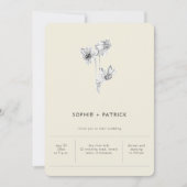 Moderne Minimalistische Daffodien Frühjahrssonne Einladung (Vorderseite)