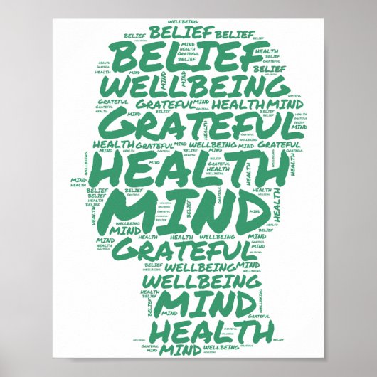 Moderne Minimalistische Dankbarkeit Wall Art Poster (Vorne)