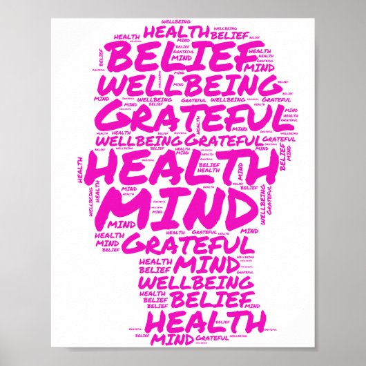 Moderne Minimalistische Dankbarkeit Wall Art Poster (Vorne)