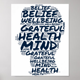 Moderne Minimalistische Dankbarkeit Wall Art Poster