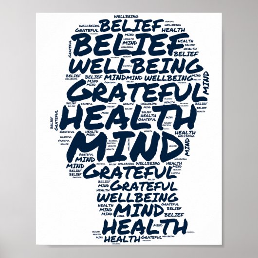 Moderne Minimalistische Dankbarkeit Wall Art Poster (Vorne)