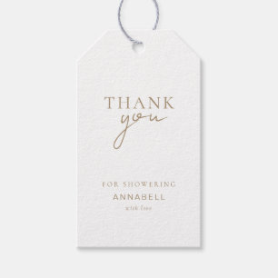 Moderne, Minimalistische, "DANKE" Brautparty Geschenkanhänger