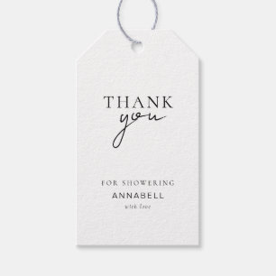 Moderne, Minimalistische "DANKE" Brautparty Geschenkanhänger