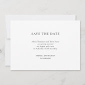 Moderne Minimalistische Datums-Überlagerung mit 3 Save The Date (Rückseite)