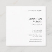 Moderne Minimalistische Designvorlage Elegant Tren Quadratische Visitenkarte (Rückseite)