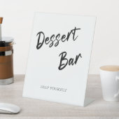 Moderne Minimalistische Dessert Bar Wedding Sockelschild (In SItu)