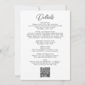 Moderne Minimalistische Details UAWG QR Code Hochz Einladung (Rückseite)