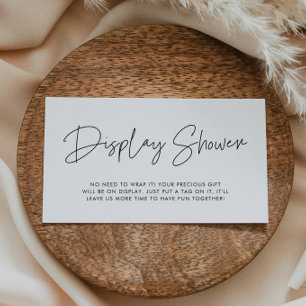 Moderne Minimalistische Display-Duschkarte Begleitkarte