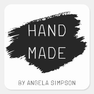 Moderne Minimalistische DIY-Handarbeit mit individ Quadratischer Aufkleber