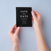 Moderne minimalistische dunkle schwarze Save-the-D Flyer (Gruppe)