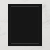 Moderne minimalistische dunkle schwarze Save-the-D Flyer (Hinten)