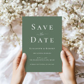 Moderne Minimalistische dunkle Seiten Save the Dat Einladung