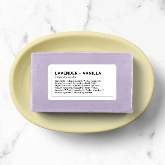 Moderne, Minimalistische, dünne, schwarze Grenzkom Adressaufkleber