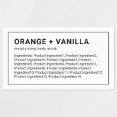 Moderne, Minimalistische, dünne, schwarze Grenzkom Etiketten (Design 1)