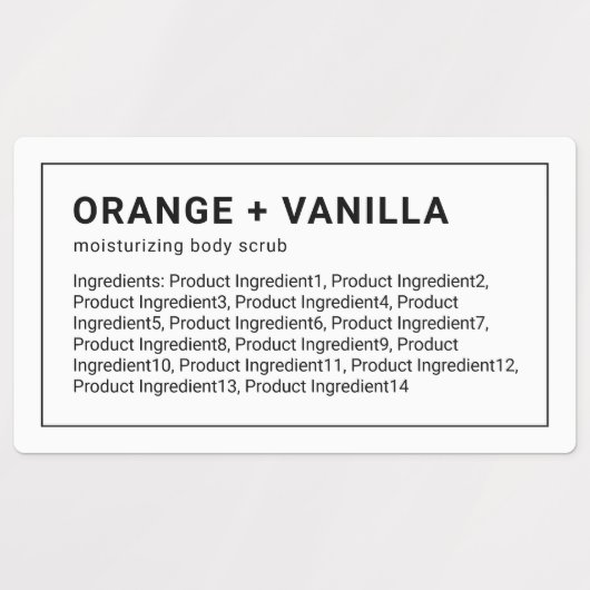 Moderne, Minimalistische, dünne, schwarze Grenzkom Etiketten (Design 1)