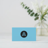 Moderne minimalistische Duoton-Monogramm Visitenkarte (Stehend Vorderseite)