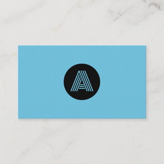 Moderne minimalistische Duoton-Monogramm Visitenkarte (Vorderseite)